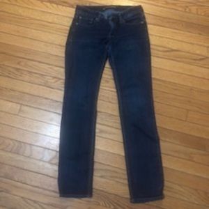 Dark wash shinny jeans